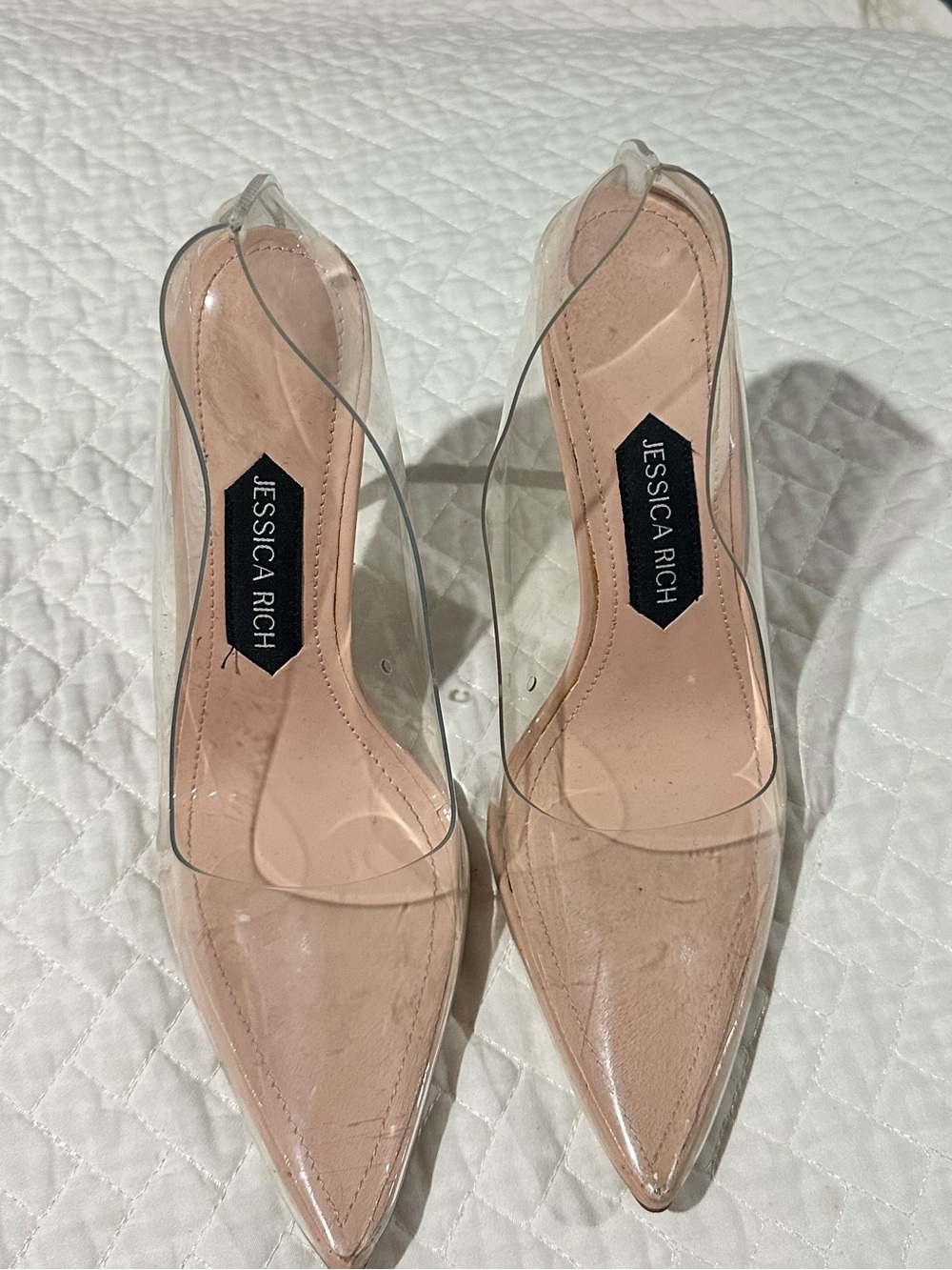 Jessica Rich -stiletto clear vinyl pumps
